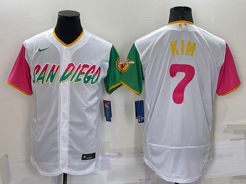 Men San Diego Padres 7 Kim White City Edition Elite Nike 2022 MLB Jersey